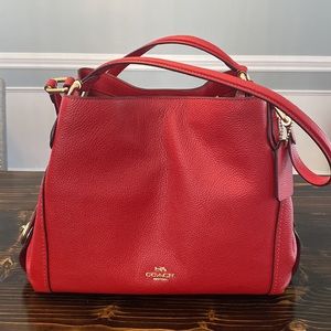 NWOT red coach shoulder bag.